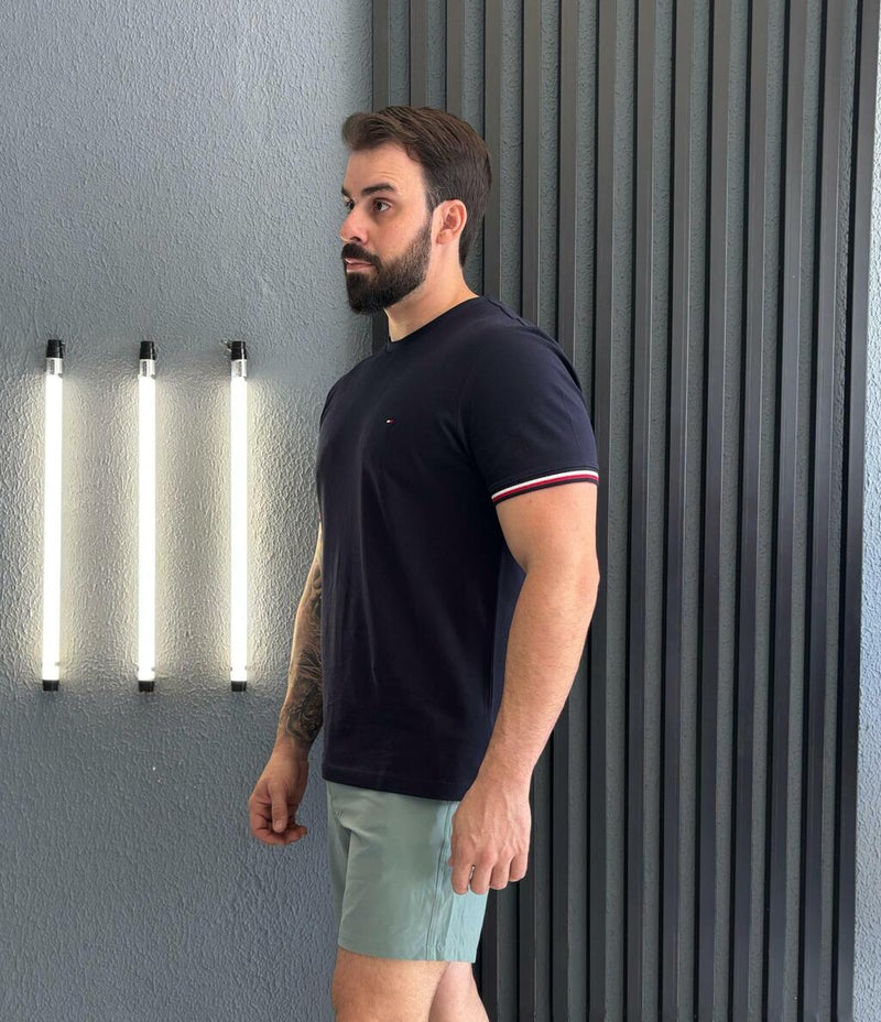 CAMISETA TOMMY HILFIGER GLOBAL STRIPE CUFF