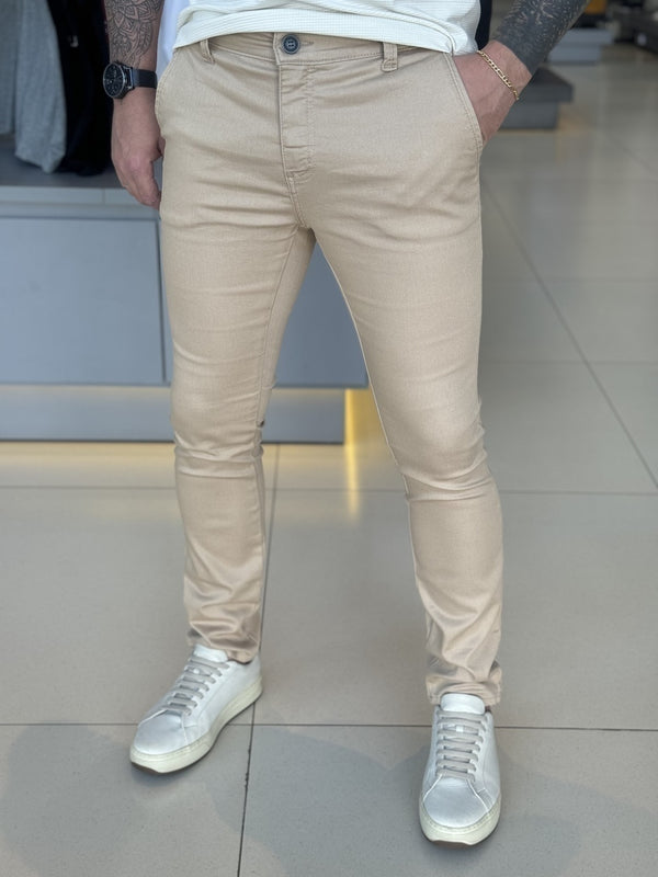 Calça DLZ Skinny Bolso Faca Masculino Cáqui