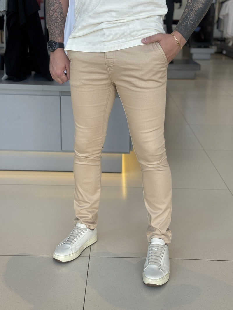 Calça DLZ Skinny Bolso Faca Masculino Cáqui