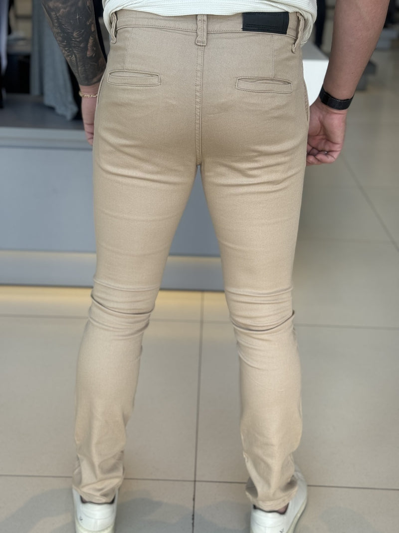 Calça DLZ Skinny Bolso Faca Masculino Cáqui