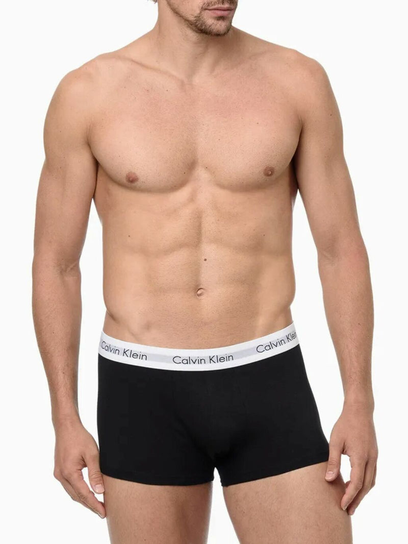 Cueca Calvin Klein Boxer Kit com 3 Peças Masculino Preto / Branco e Cinza