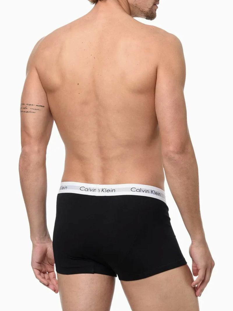 Cueca Calvin Klein Boxer Kit com 3 Peças Masculino Preto / Branco e Cinza