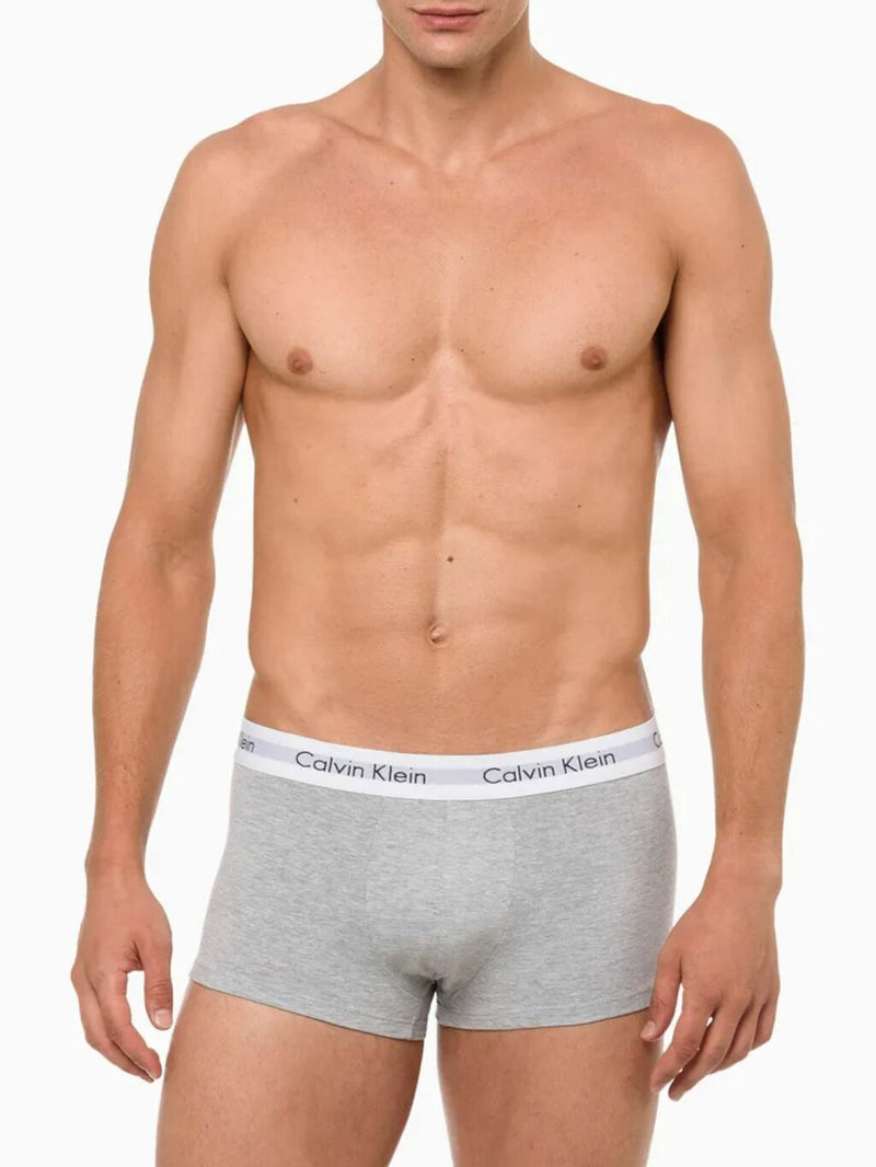 Cueca Calvin Klein Boxer Kit com 3 Peças Masculino Preto / Branco e Cinza