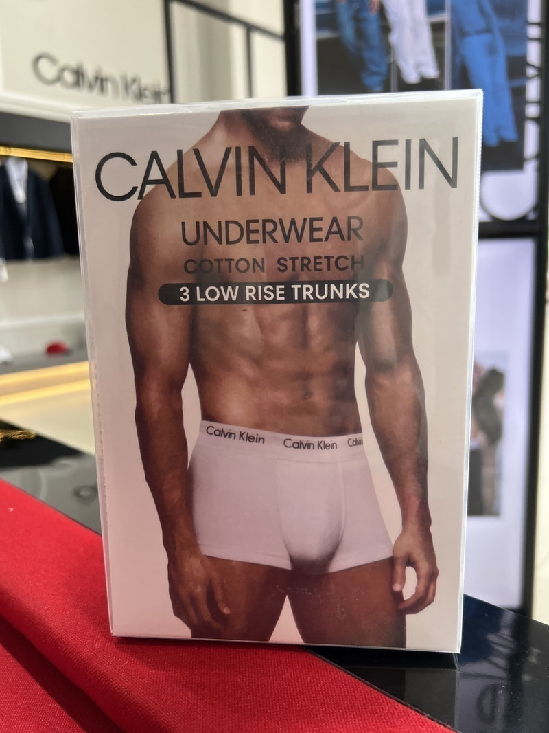 Cueca Calvin Klein Boxer Kit com 3 Peças Masculino Preto / Branco e Cinza