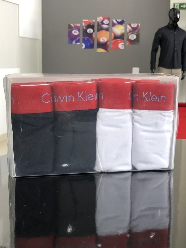 Cueca Calvin Klein Kit com 4 Peças Masculino Preto e Branco