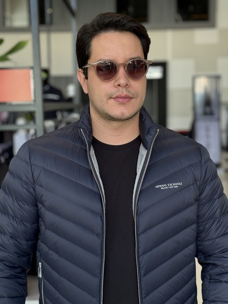 Jaqueta Armani Exchange Matelassê com Logo Masculino