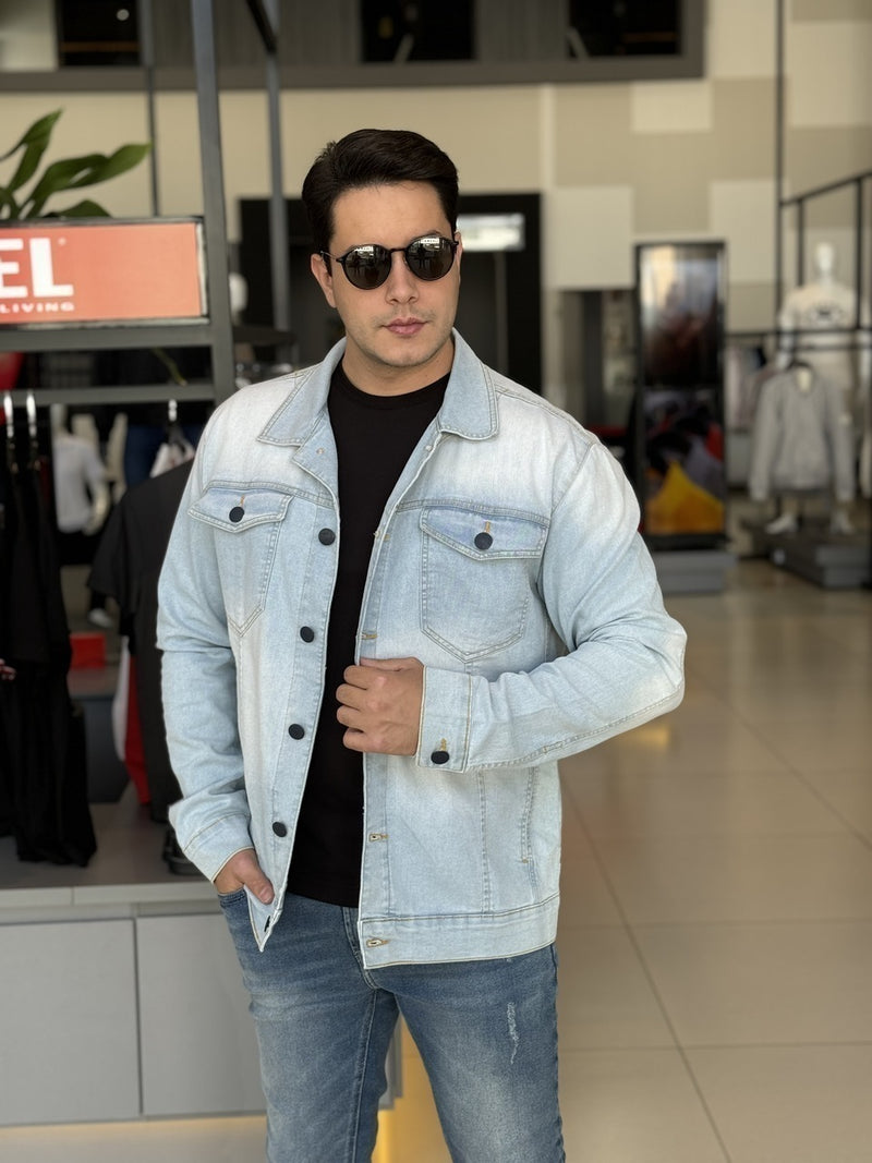 Jaqueta Clube Denim Jeans Slim Fit Masculino