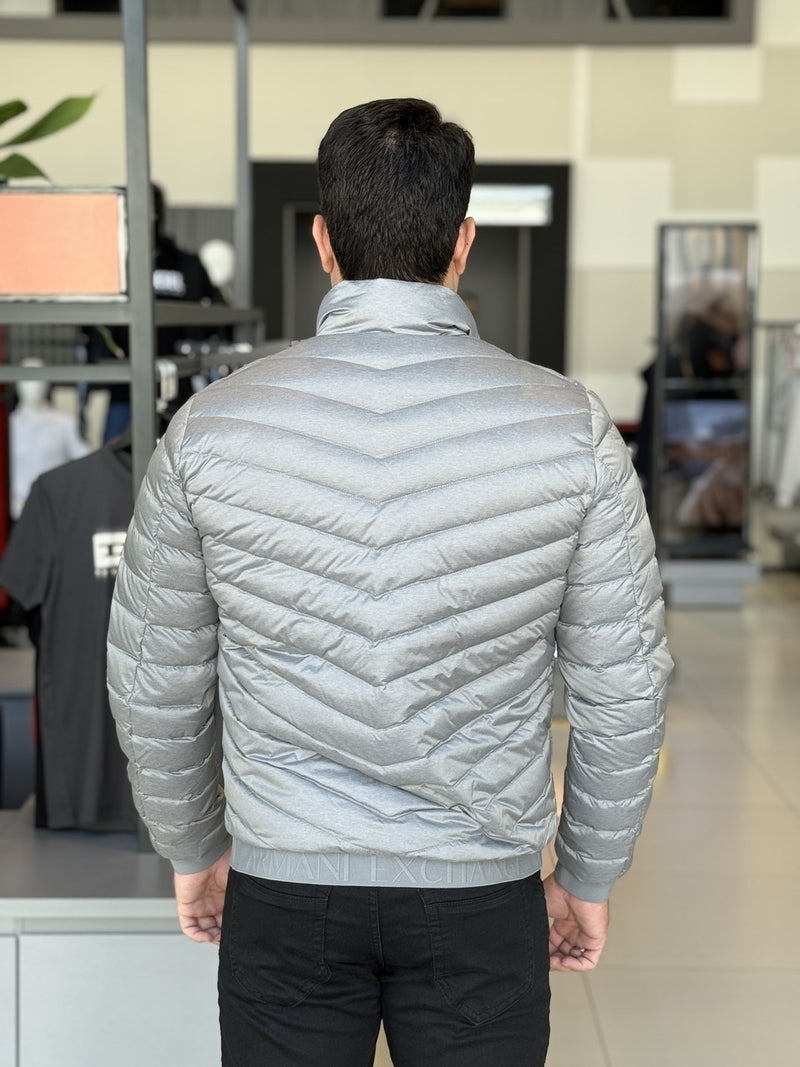 Jaqueta Armani Exchange Matelassê com Logo Masculino